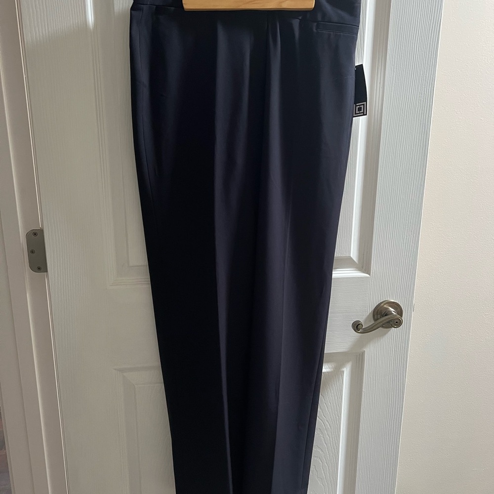 Liz Claiborne Navy Straight Leg Pants - Picture 4 of 5